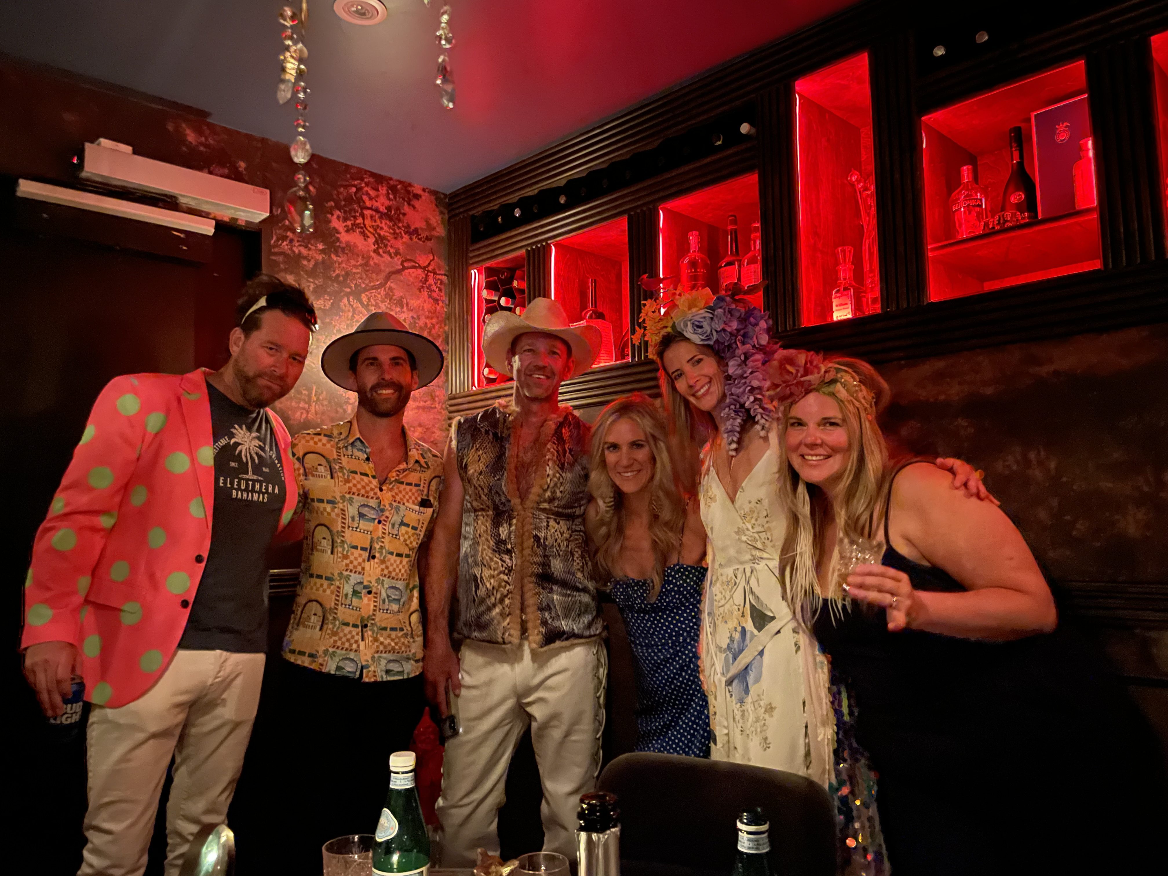 Custom tequila tasting room and bar with integrated lighting and art installation, Denver Colorado