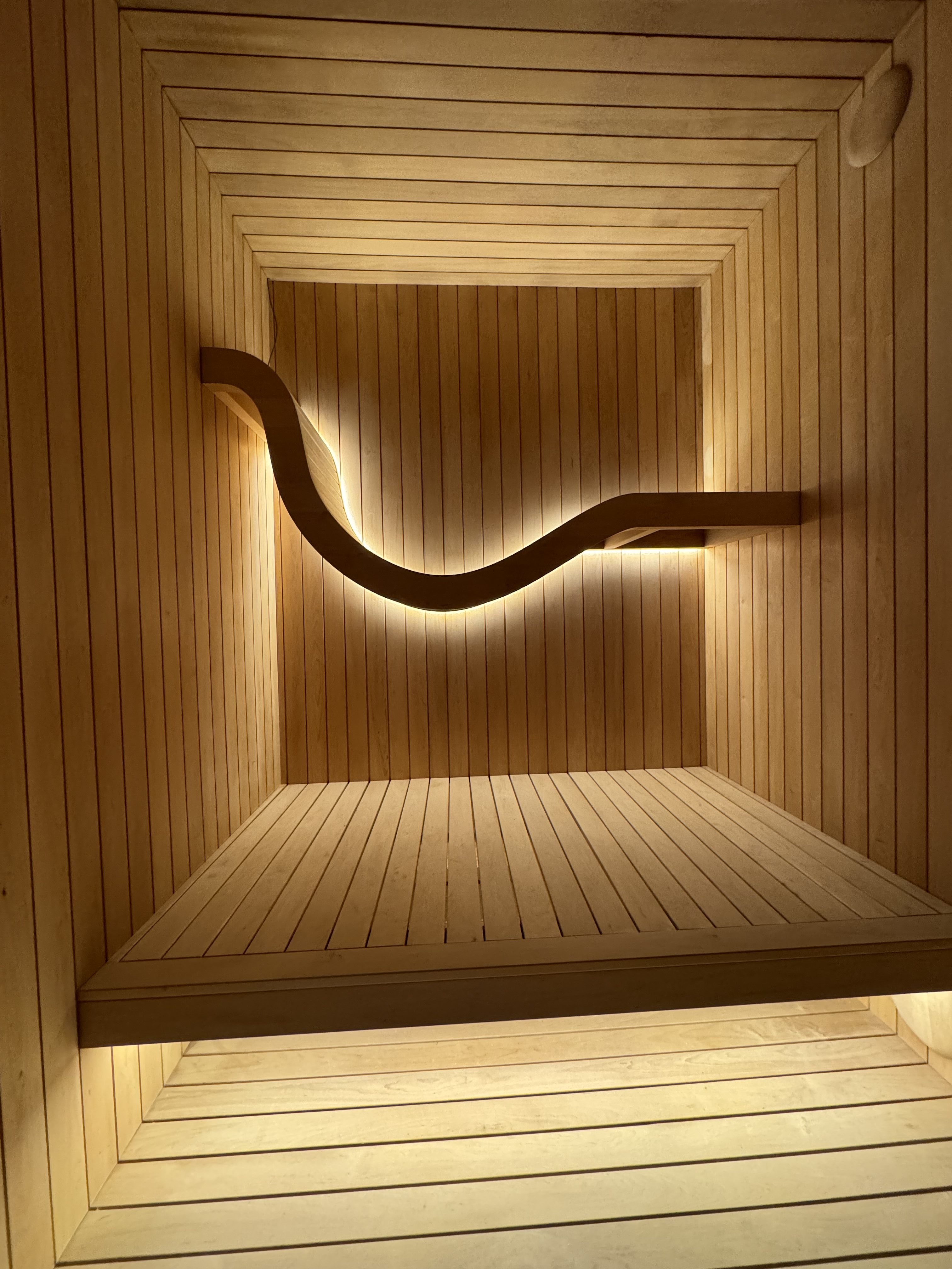 Zuni custom indoor sauna build with art-forward design, Denver Colorado by MD Design Build